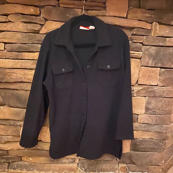 Liz Claiborne Tops - Button down black long sleeve shirt size Medium